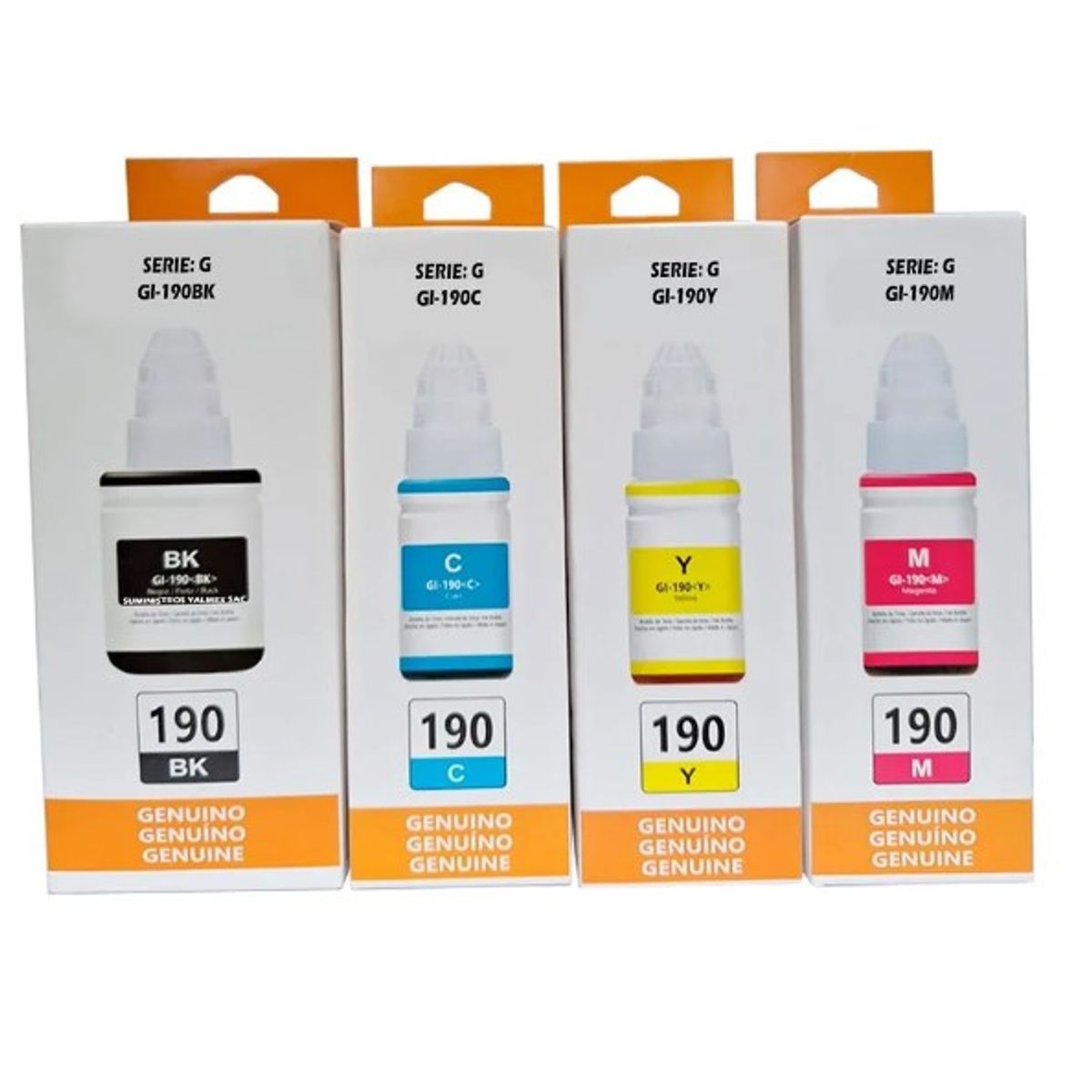 GENERICO - Pack Tinta Compatible Gi-190 Para Canon Negro y Colores G3110 G4110