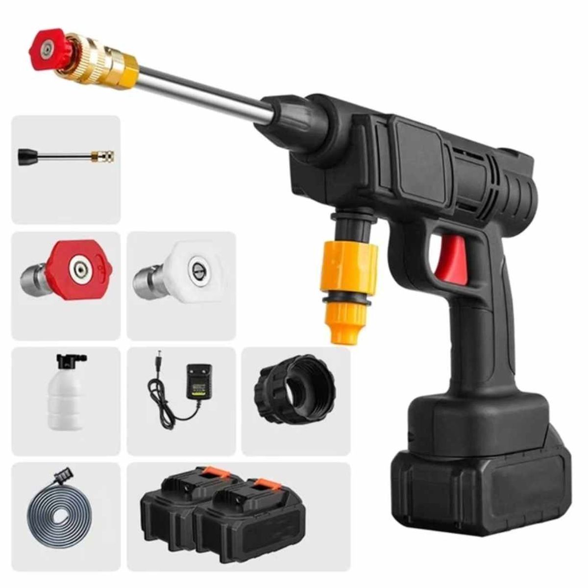 GENERICO - Pistola Hidrolavadora 48V Doble Batería Portatil Carro Auto