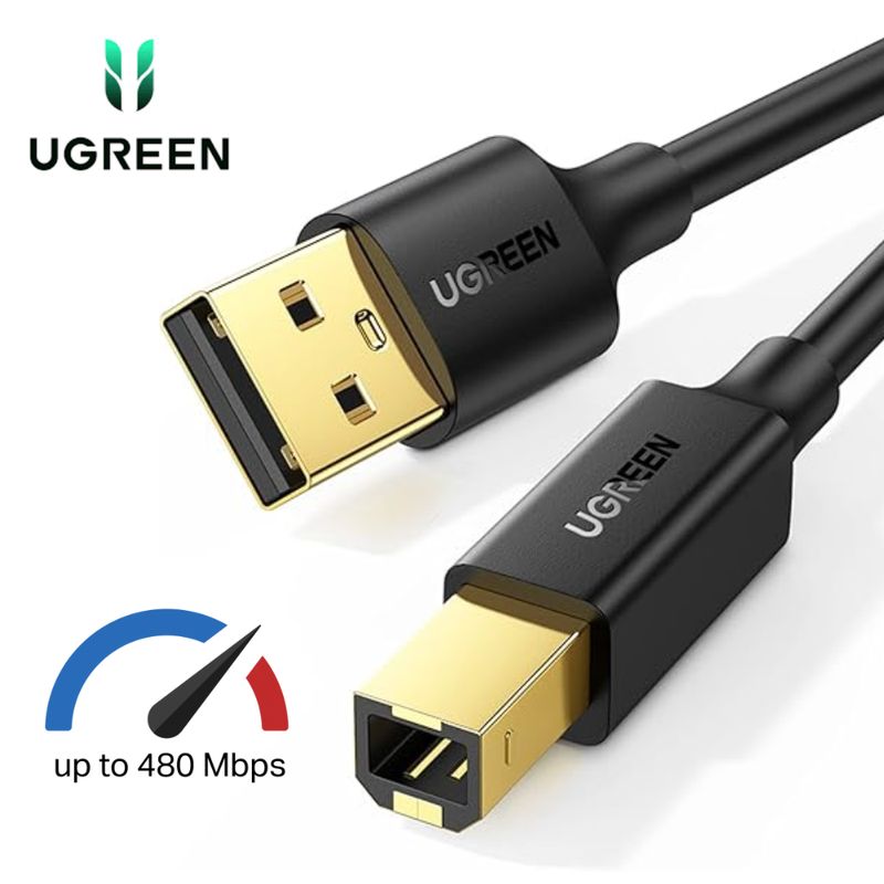 UGREEN - Cable Impresora HP Epson Dell Samsung Ugreen USB 2.0 Scanner 5 metros