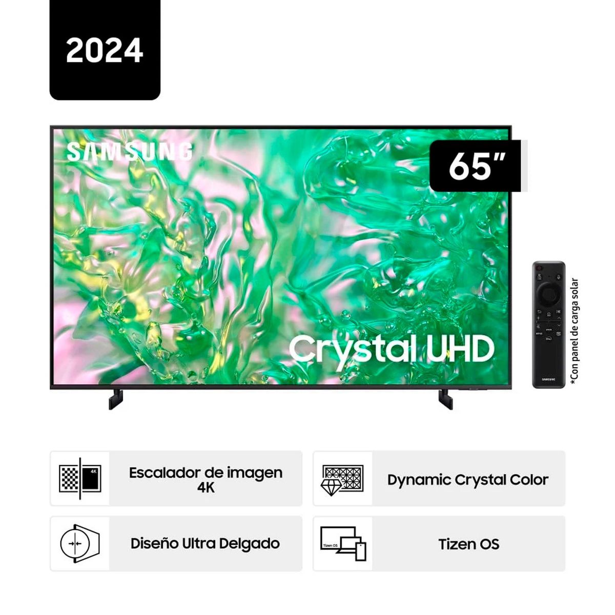 SAMSUNG - TELEVISOR SAMSUNG CRYSTAL  65'' UHD 4K Smart TV TIZEN OS UN65DU8000GXPE