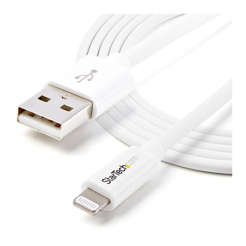 STARTECH - CABLE DE 2M LIGHTNING DE 8 PIN A USB PARA APPLE BLANCO PN USBLT2MW