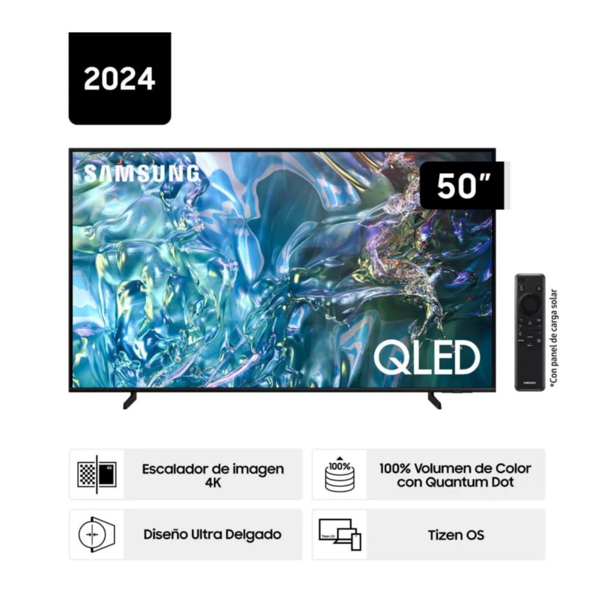 SAMSUNG - TELEVISOR SAMSUNG QLED 50 UHD 4K SMART TV QN50Q60DAGXPE