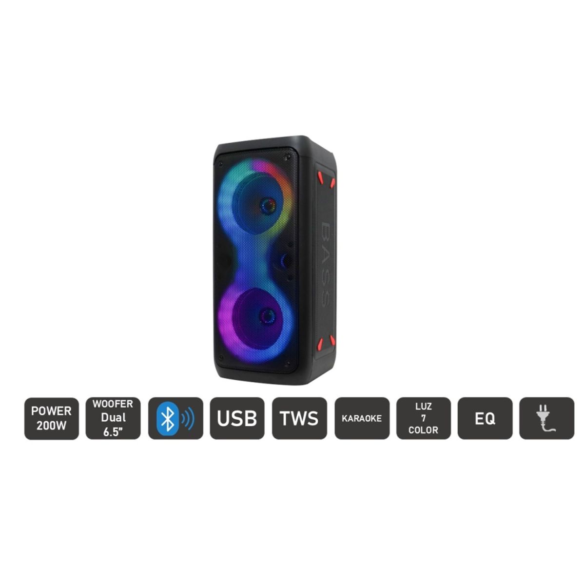 TREVELY - Parlante Portatil Bluetooth TREVELY TA-630 - 200W