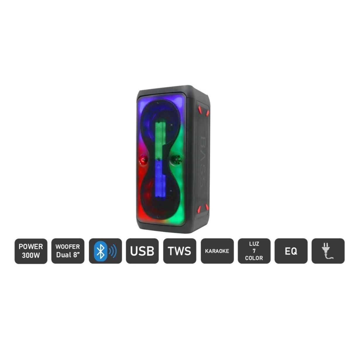 TREVELY - Parlante Portatil Bluetooth TREVELY TA-856 - 300W