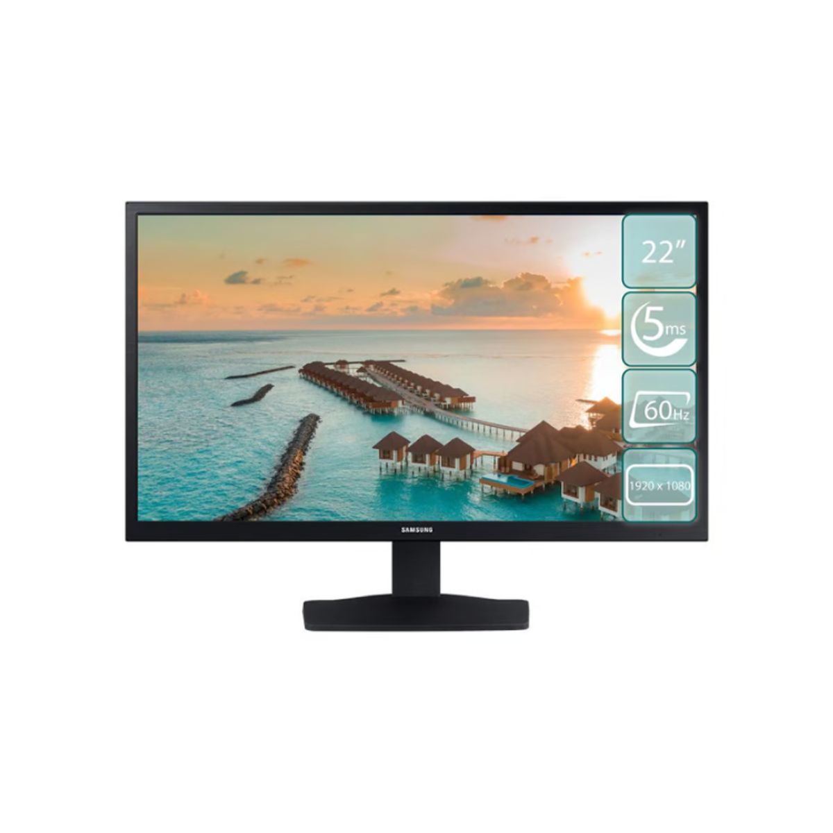 SAMSUNG - Monitor plano 22 Samsung Led LS22A336NHLXPE
