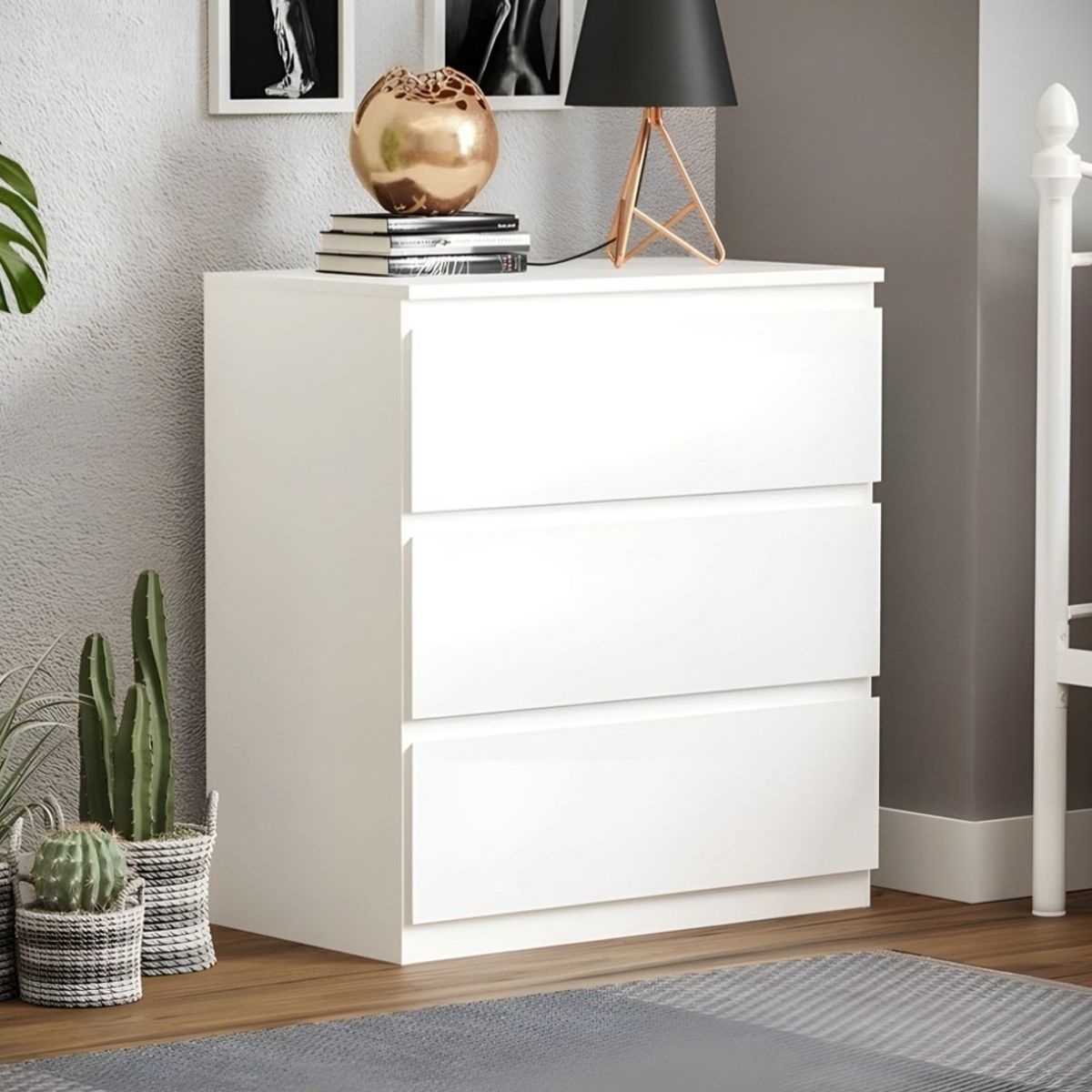 GENERICO - COMODA DE MELAMINE 3 CAJONES