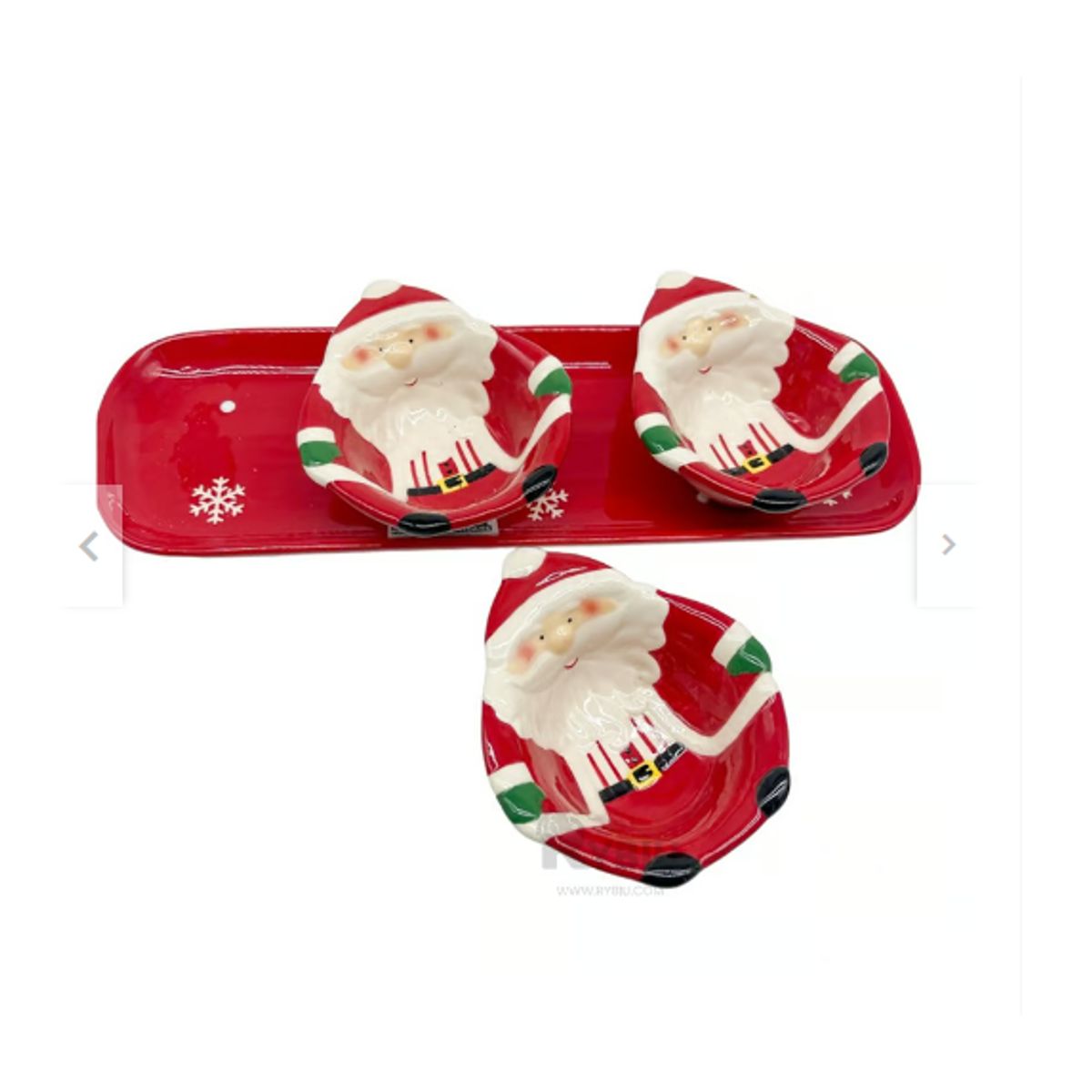 GENERICO - Bandeja salsera Navideña con 3 divisiones