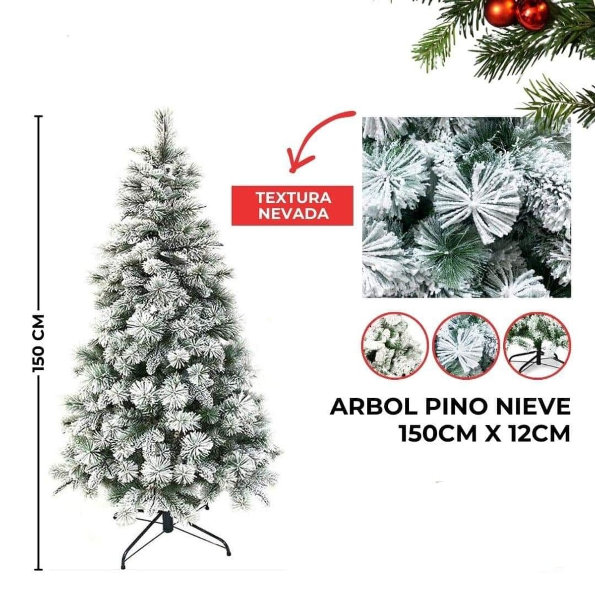 GENERICO - Árbol de Navidad Pino Nieve 150M