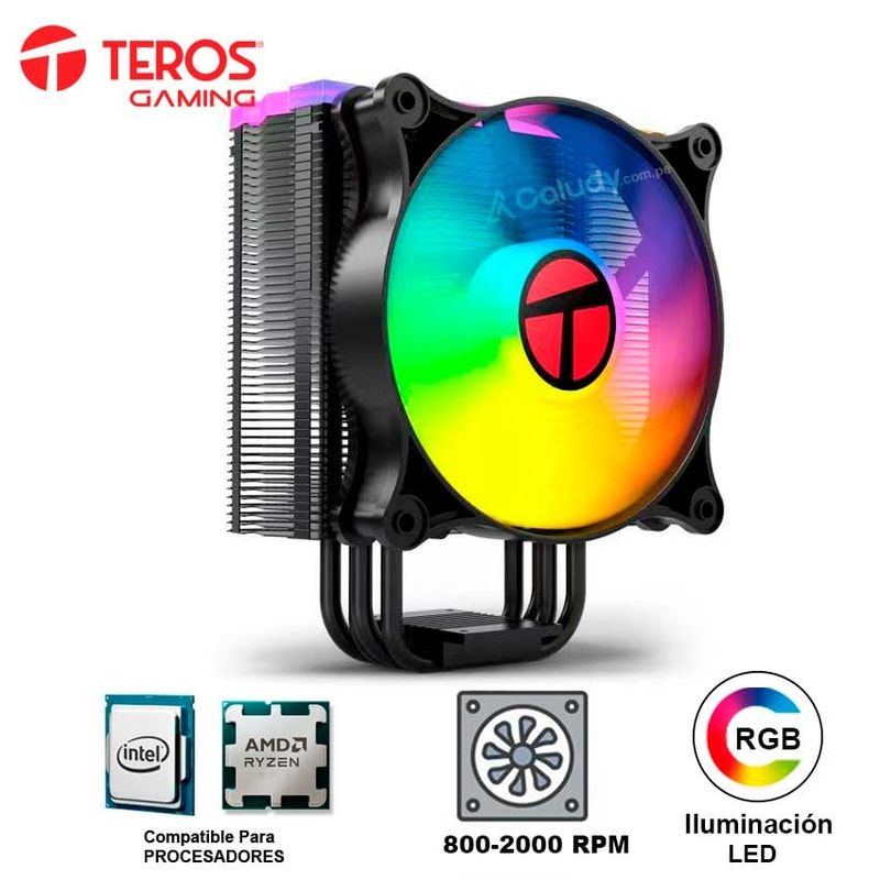 TEROS - Cooler para procesador TEROS TE-8162N Intel y AMD TDP 150W Máx aire