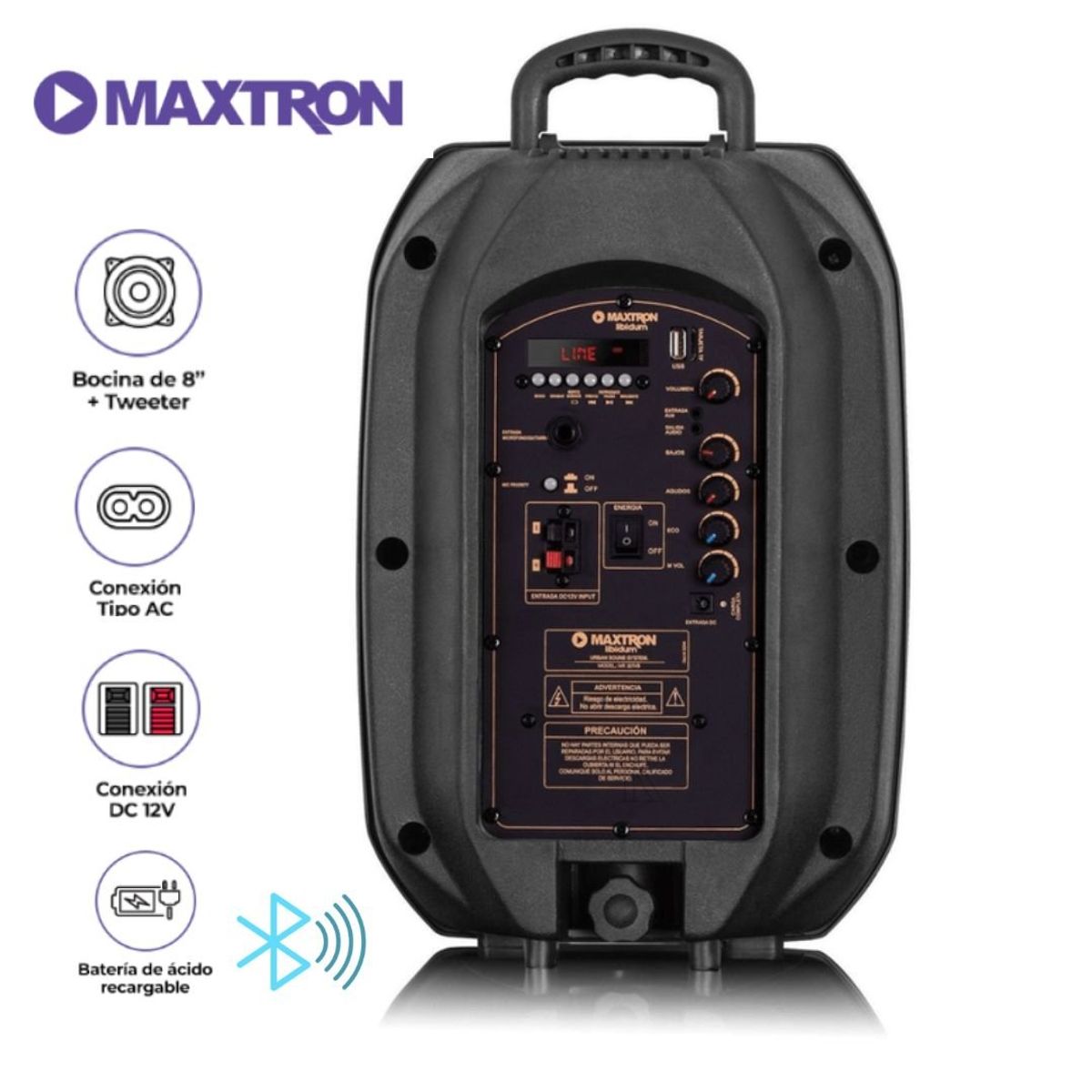MAXTRON - PARLANTE BLUETOOTH PORTATIL MAXTRON MX321VB + MICROFONO INALAMBRICO