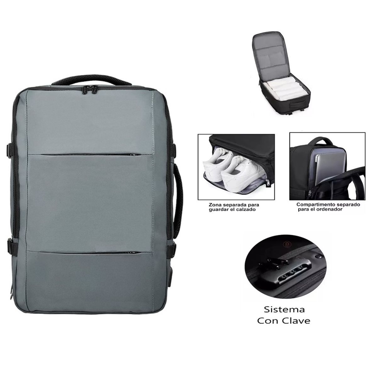 GENERICO - Mochila Viajera Viral Impermable Tendencia