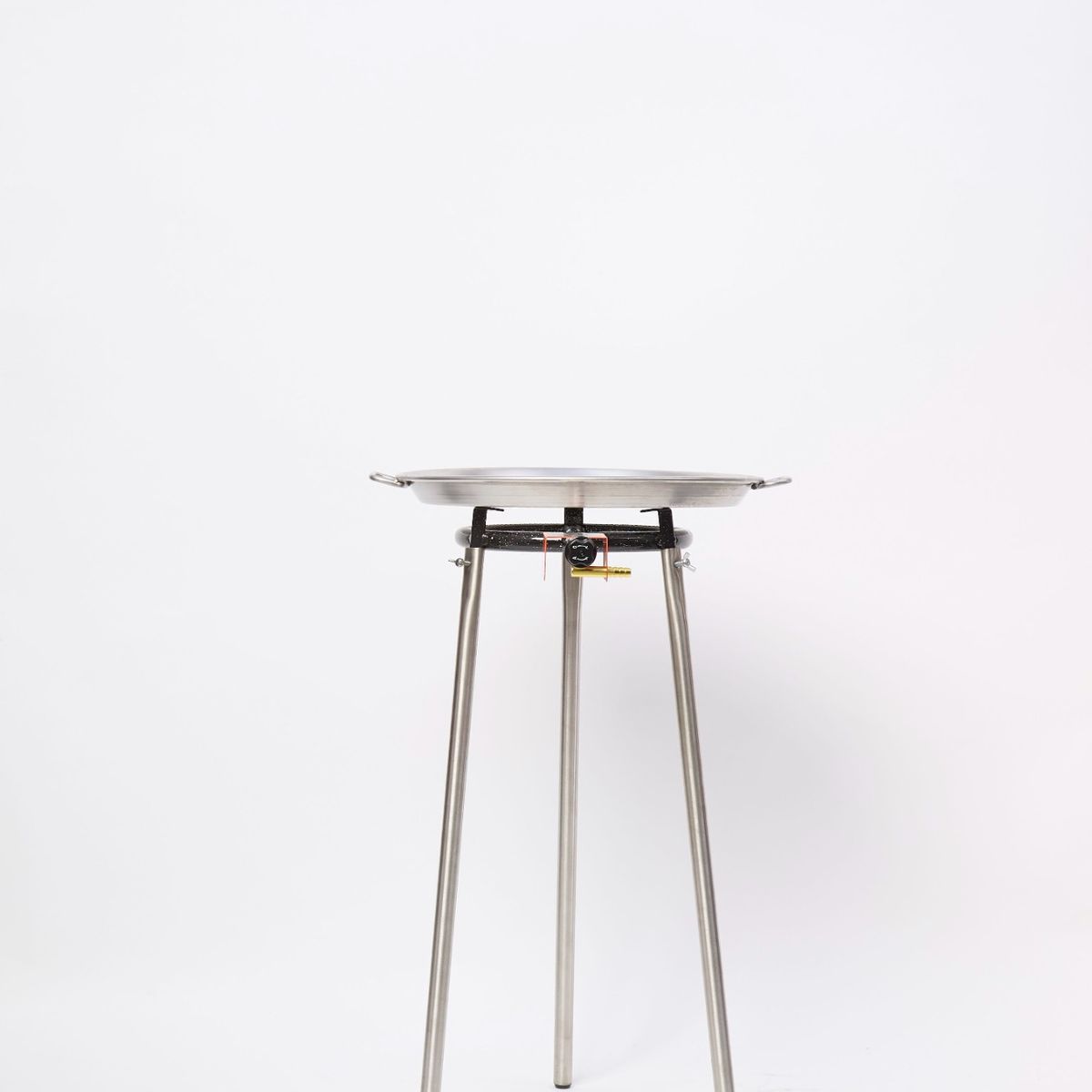 GENERICO - KIT PAELLERO 46 CM CON PAELLERA INOXIDABLE - 1 ARO