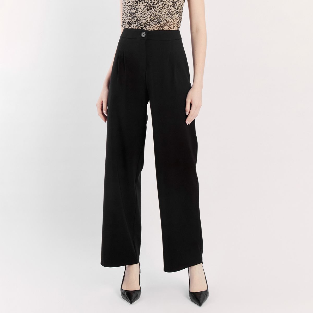 CAMILA VIALI - Camila Viali Pantalón tassia negro largo para mujer