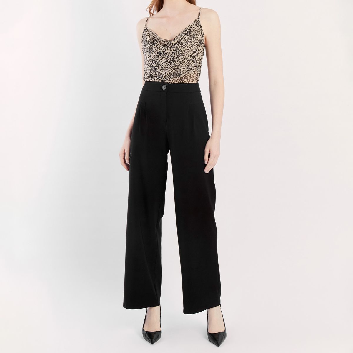 CAMILA VIALI - Camila Viali Pantalón tassia negro largo para mujer