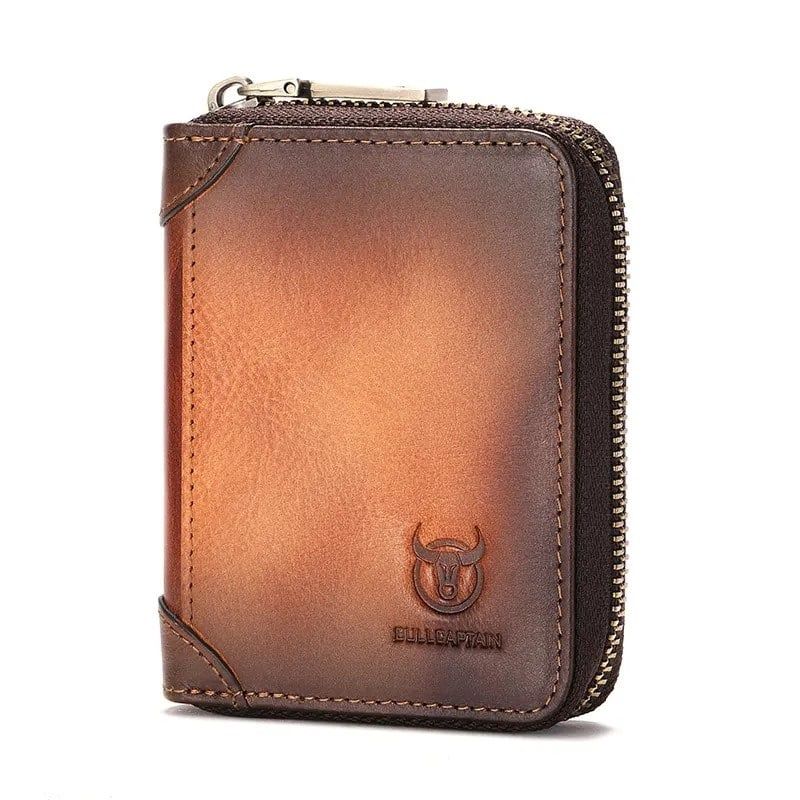 BULLCAPTAIN - BullCaptain - Tarjetero de Cuero Mate KB-475-BR - Marrón