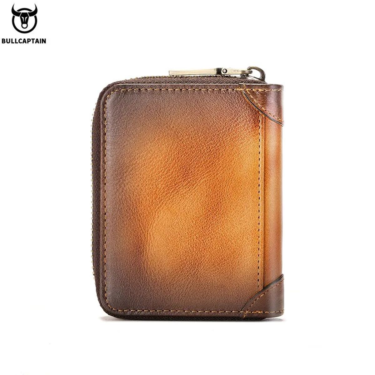 BULLCAPTAIN - BullCaptain - Tarjetero de Cuero Mate KB-475-BR - Marrón