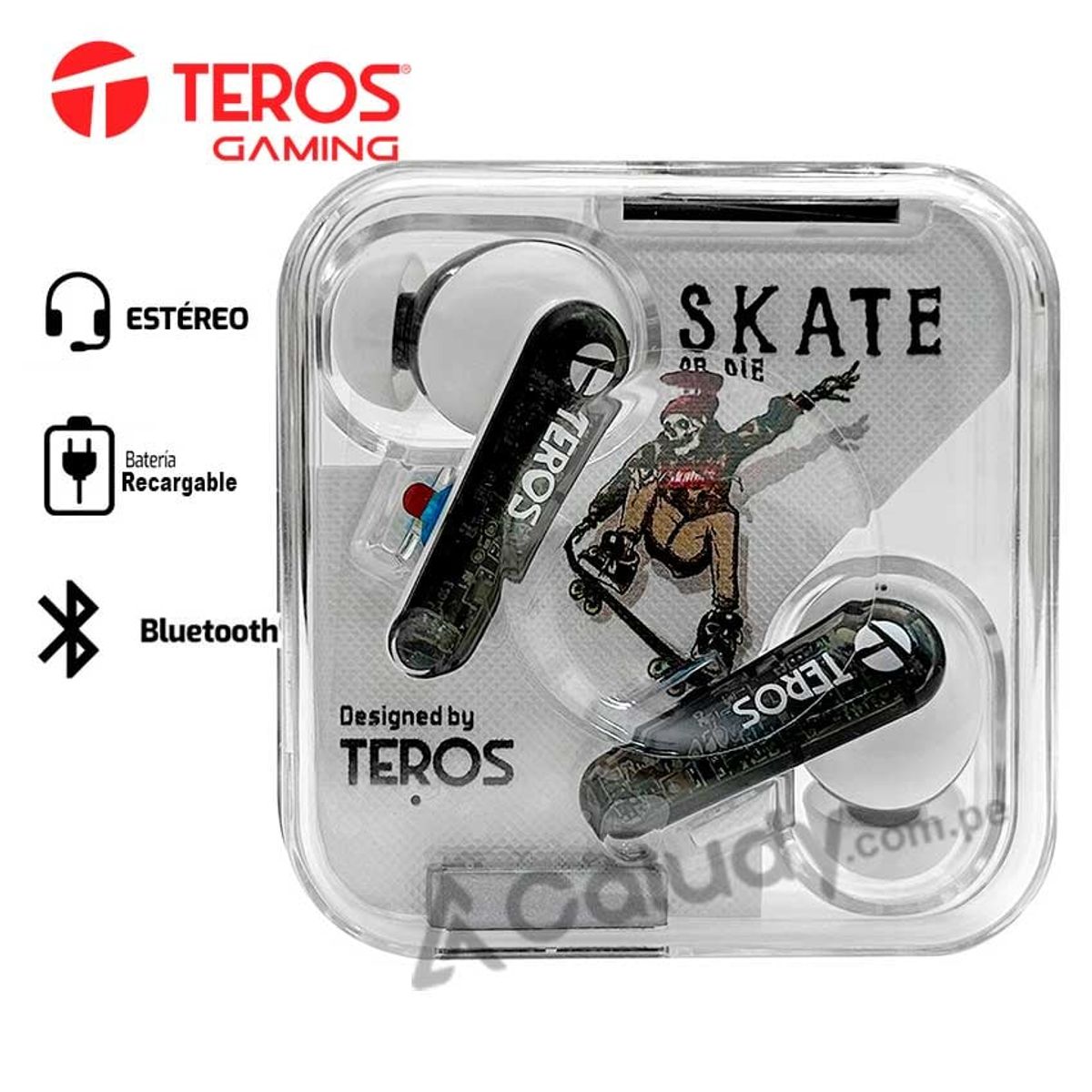 TEROS - Audífonos TEROS TE-8072W bluetooth TWS blanco