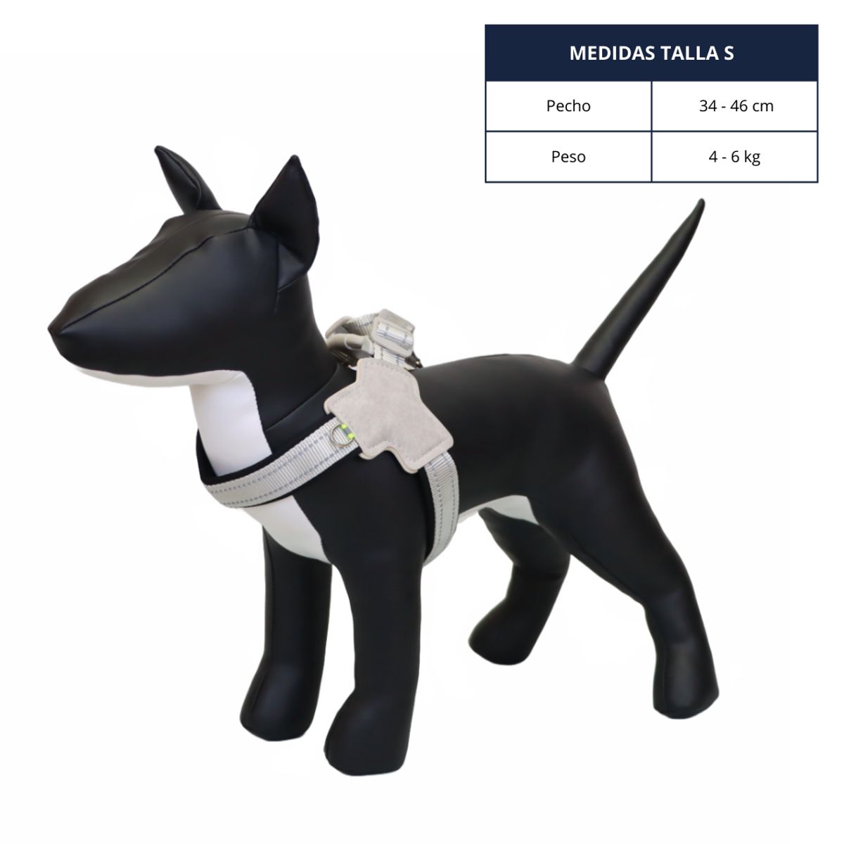 GENERICO - ARNÉS TALLA S NEGRO PARA MASCOTAS EN FORMA DE Y