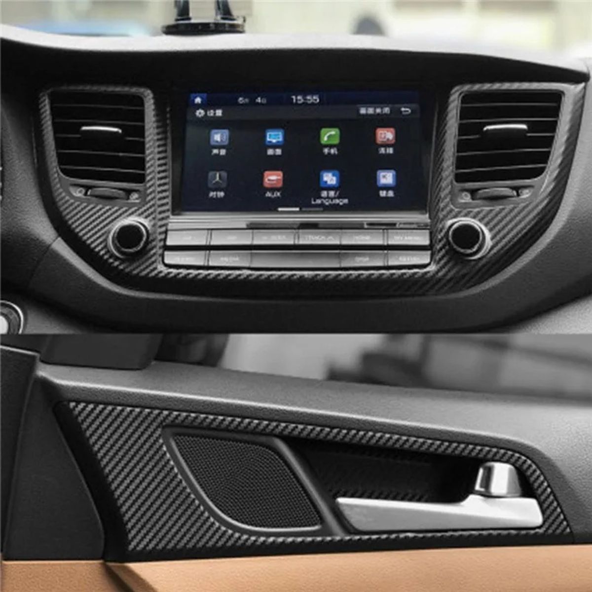 GENERICO - Cinta 3D Vinil Fibra de carbono 20CMX5M