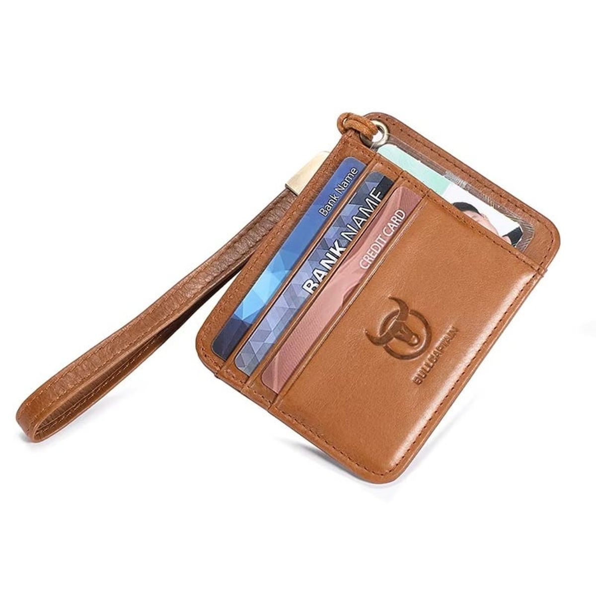 BULLCAPTAIN - BullCaptain - Tarjetero de Cuero KB-456-BR - Marrón