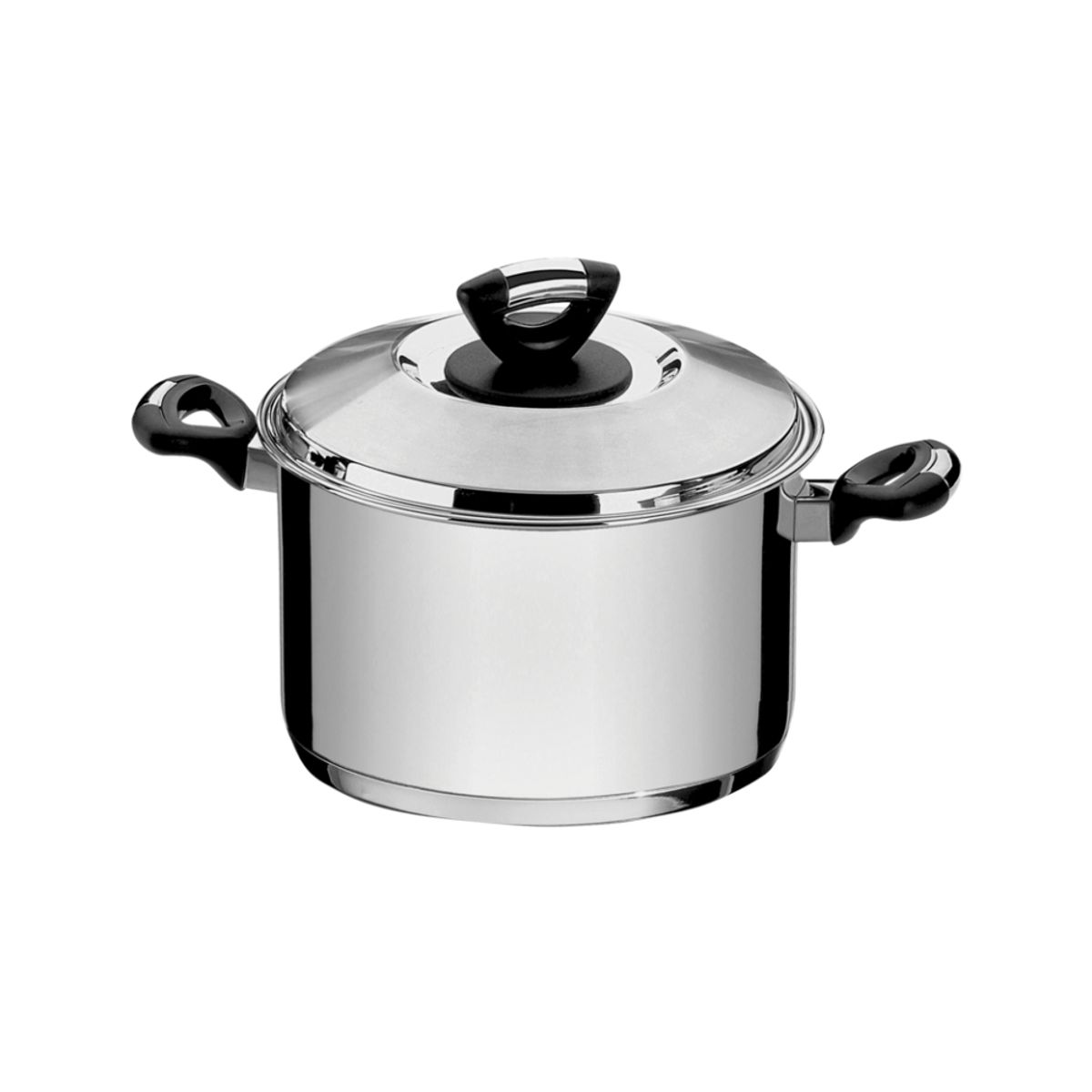 TRAMONTINA - Olla Alta Tramontina Solar Baquelite fondo triple con tapa 20 cm 4,6 L