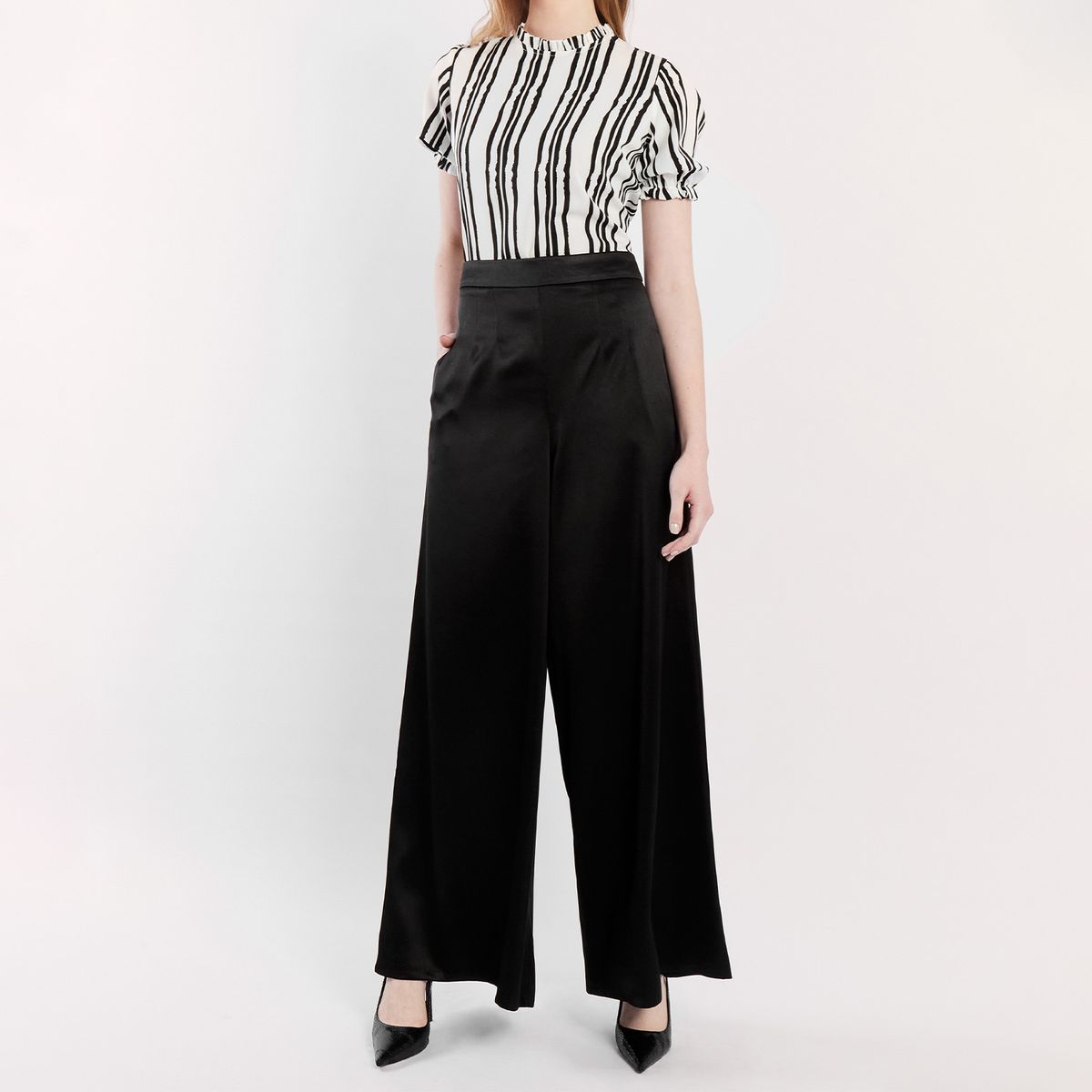 CAMILA VIALI - Camila Viali Pantalón amira negro largo para mujer