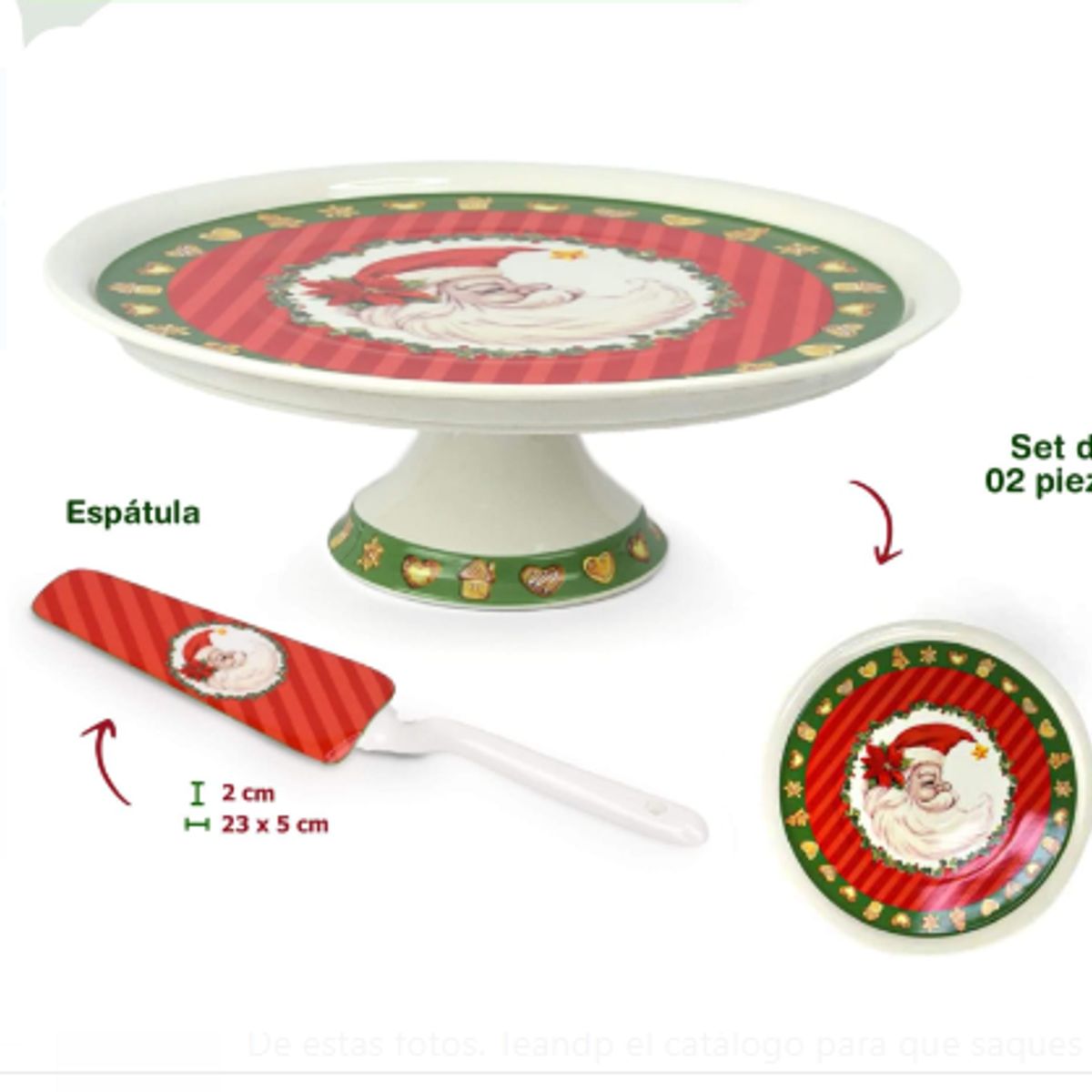 GENERICO - Porta Paneton Navideño con Diseño Papa Noel