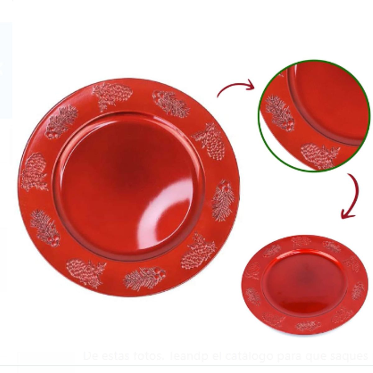 GENERICO - Plato Tendido con diseño Navideño