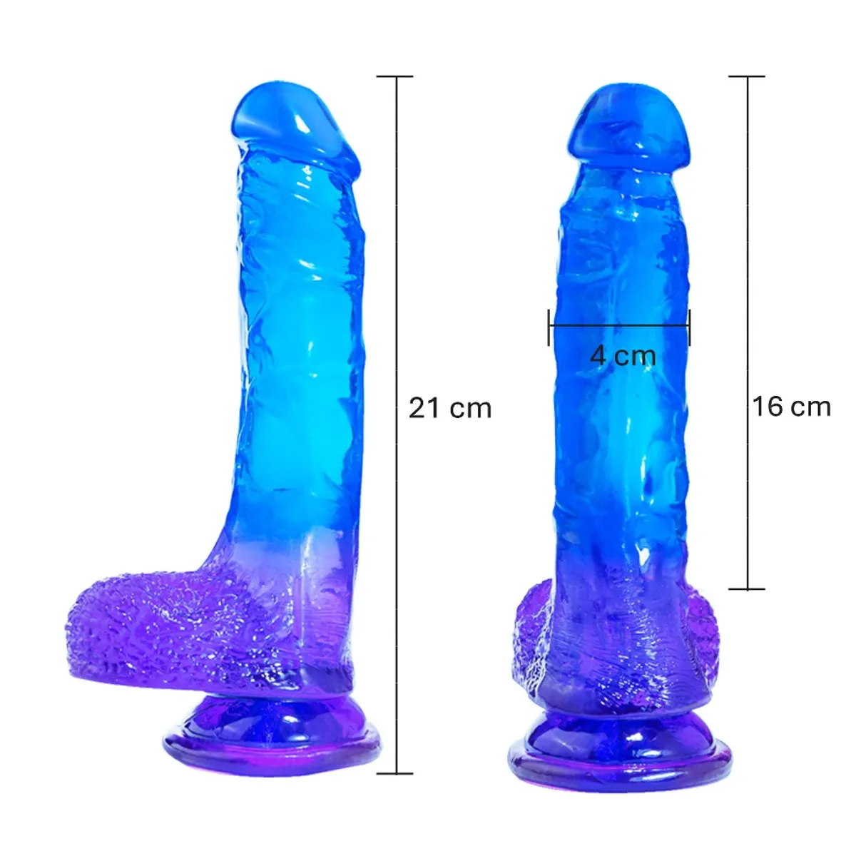 DR PINKY - Dildo Consolador Amante Azul Pene Grueso 21 x 4cm