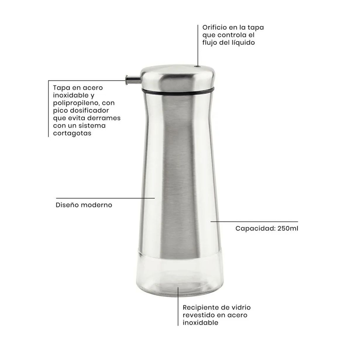 TRAMONTINA - Dispensador Para VinagreAceite 039Lt 61119100 Tramontina