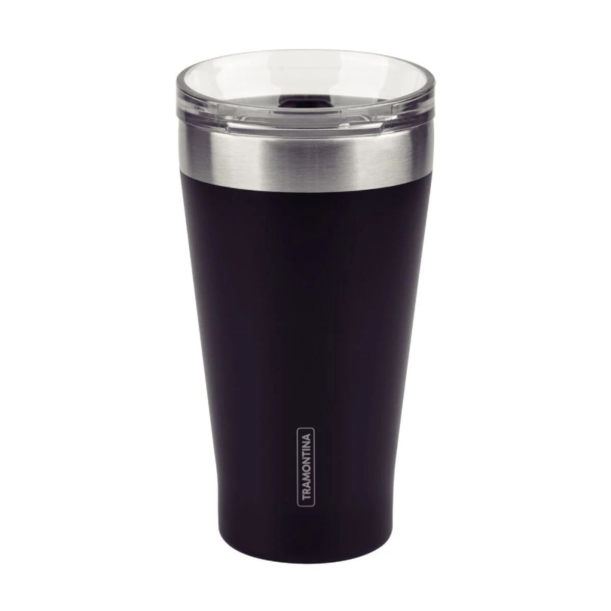TRAMONTINA - Vaso Térmico con tapa 550 ml Negro Exata - Tramontina- 61646505