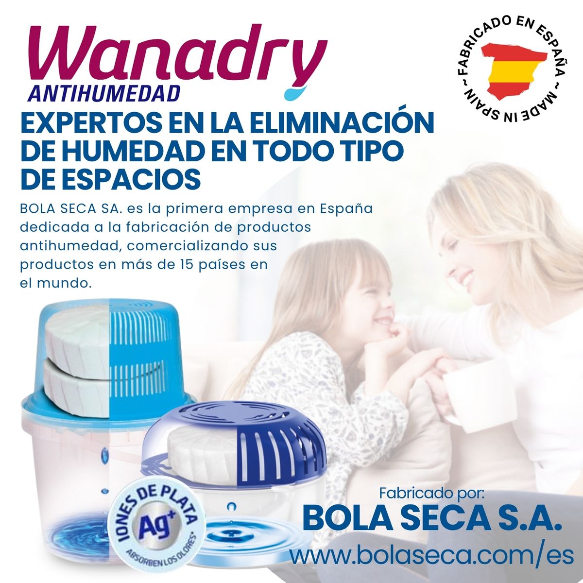GENERICO - Deshumedecedor para closet recargable WANADRY x 3 und