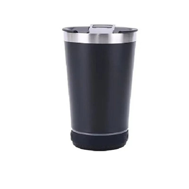 GENERICO - VASO TOMATODO TÉRMICO CON PARLANTE BLUETOOH NEGRO