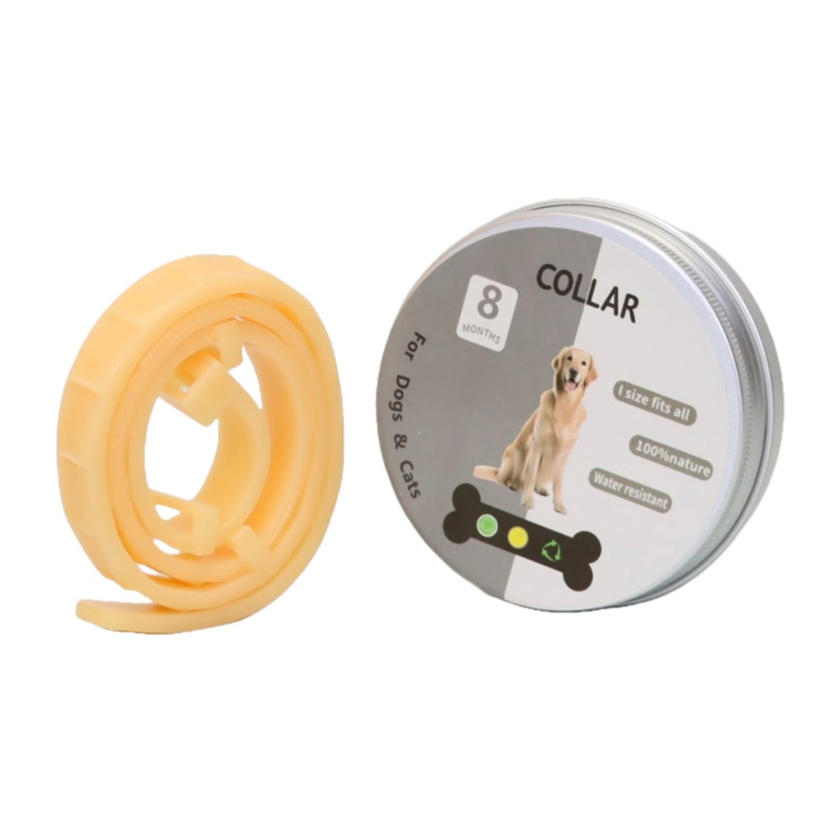 GENERICO - COLLAR ANTIPULGAS PARA PERRO GRANDE EN LATA - COLOR ROSADO