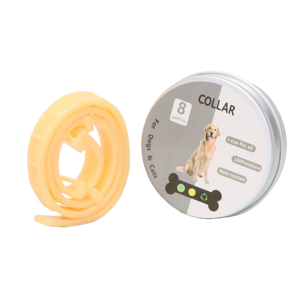 GENERICO - COLLAR ANTIPULGAS PARA PERRO GRANDE EN LATA - COLOR ROSADO