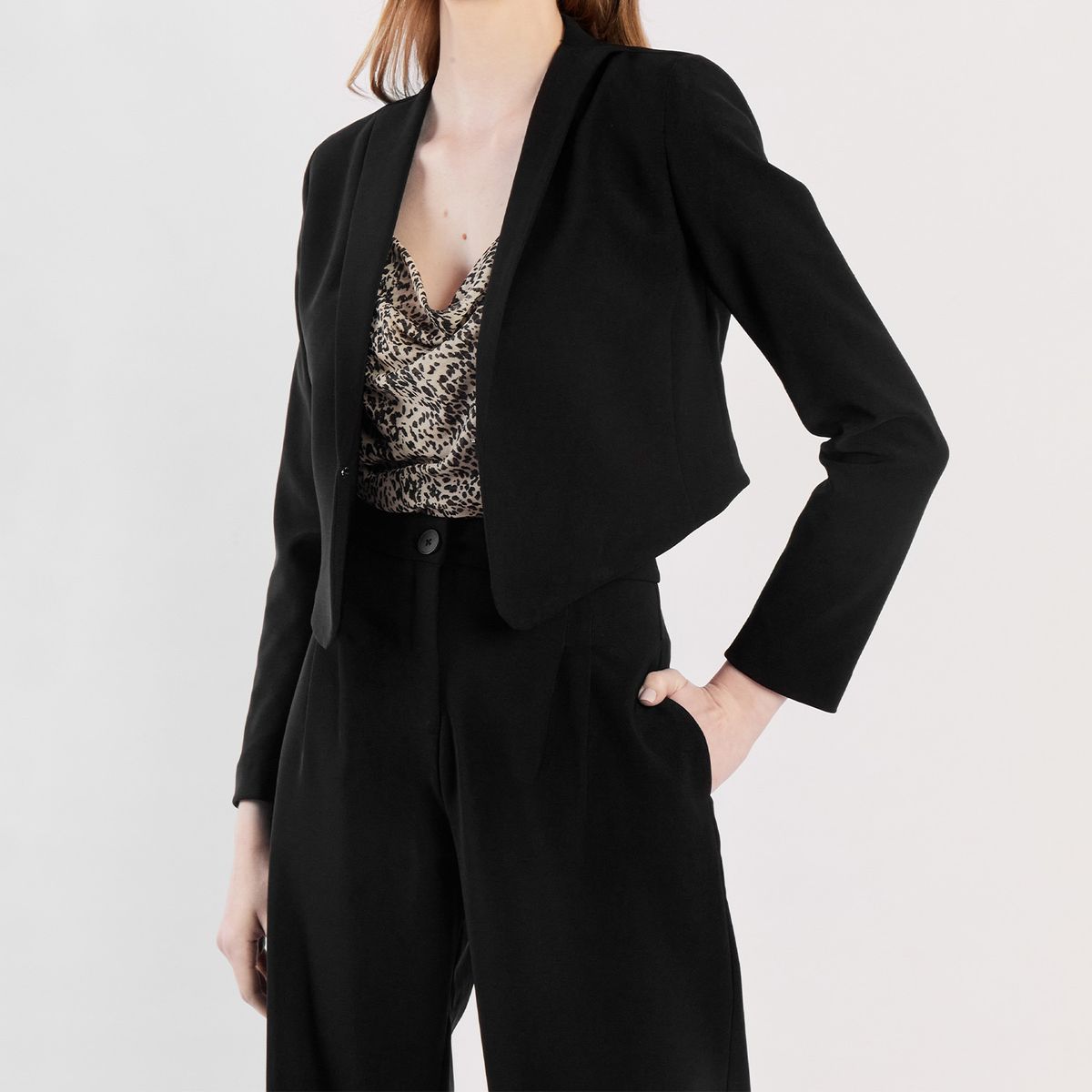 CAMILA VIALI - Camila Viali Blazer coralie negro corta para mujer