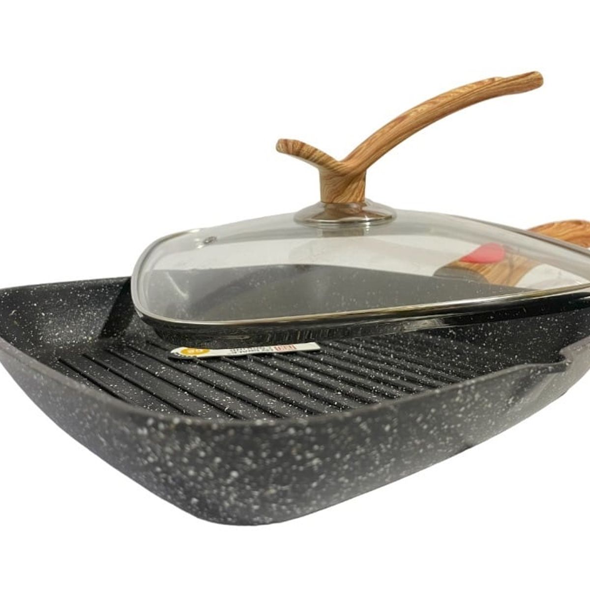 GENERICO - Sarten Antiadherente Granito Tipo Parrillero 24cm Negro