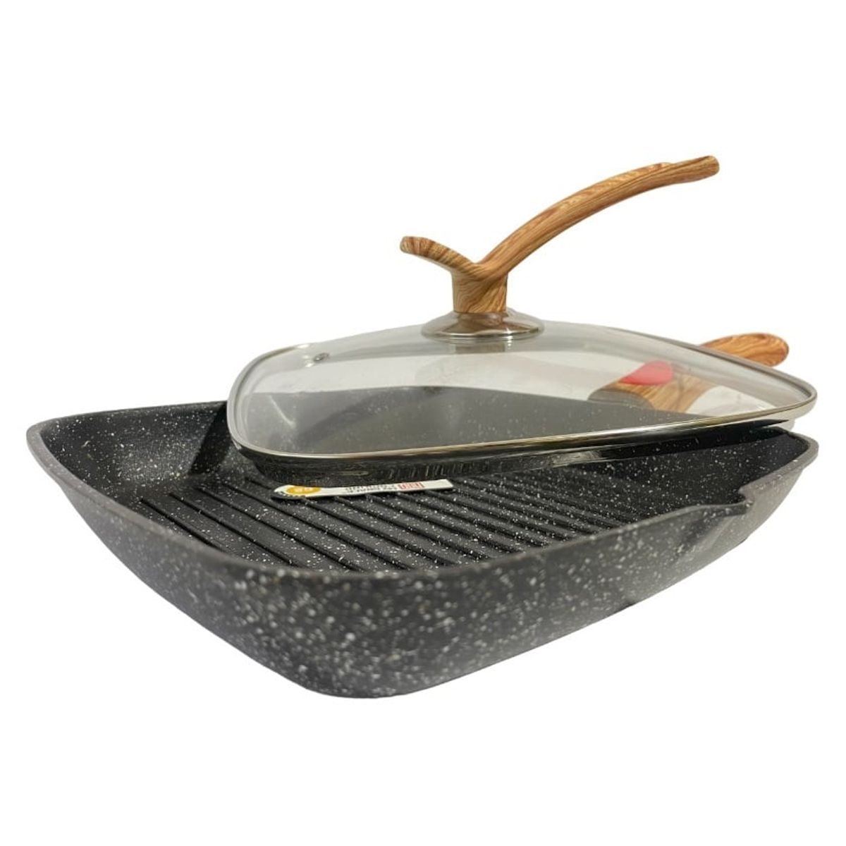 GENERICO - Sarten Antiadherente Granito Tipo Parrillero 24cm Negro