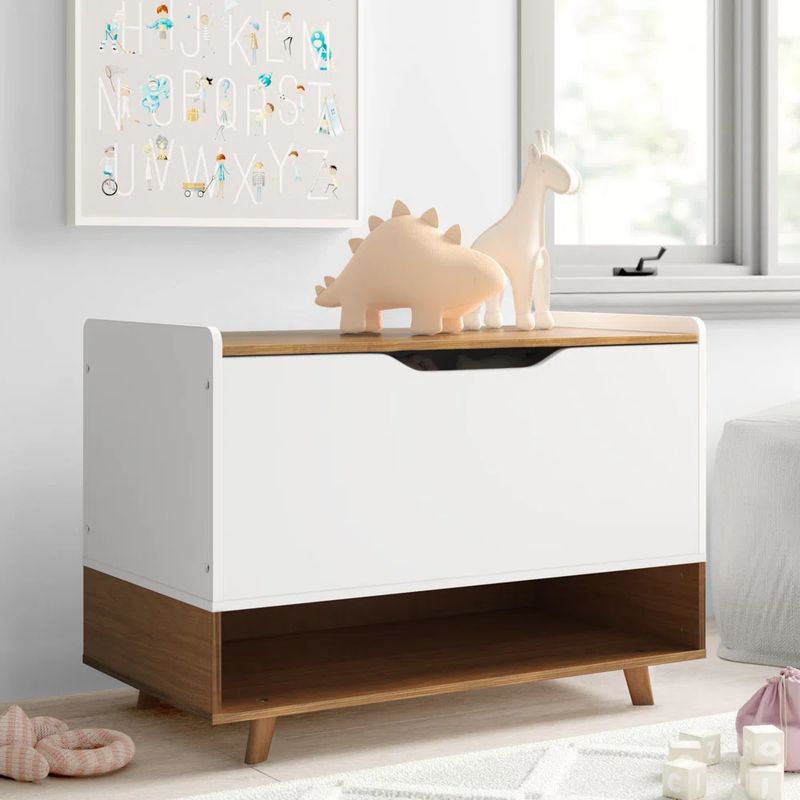 TU MESITA - Baúl Kids Moderno color BlancoMarrón TU MESITA