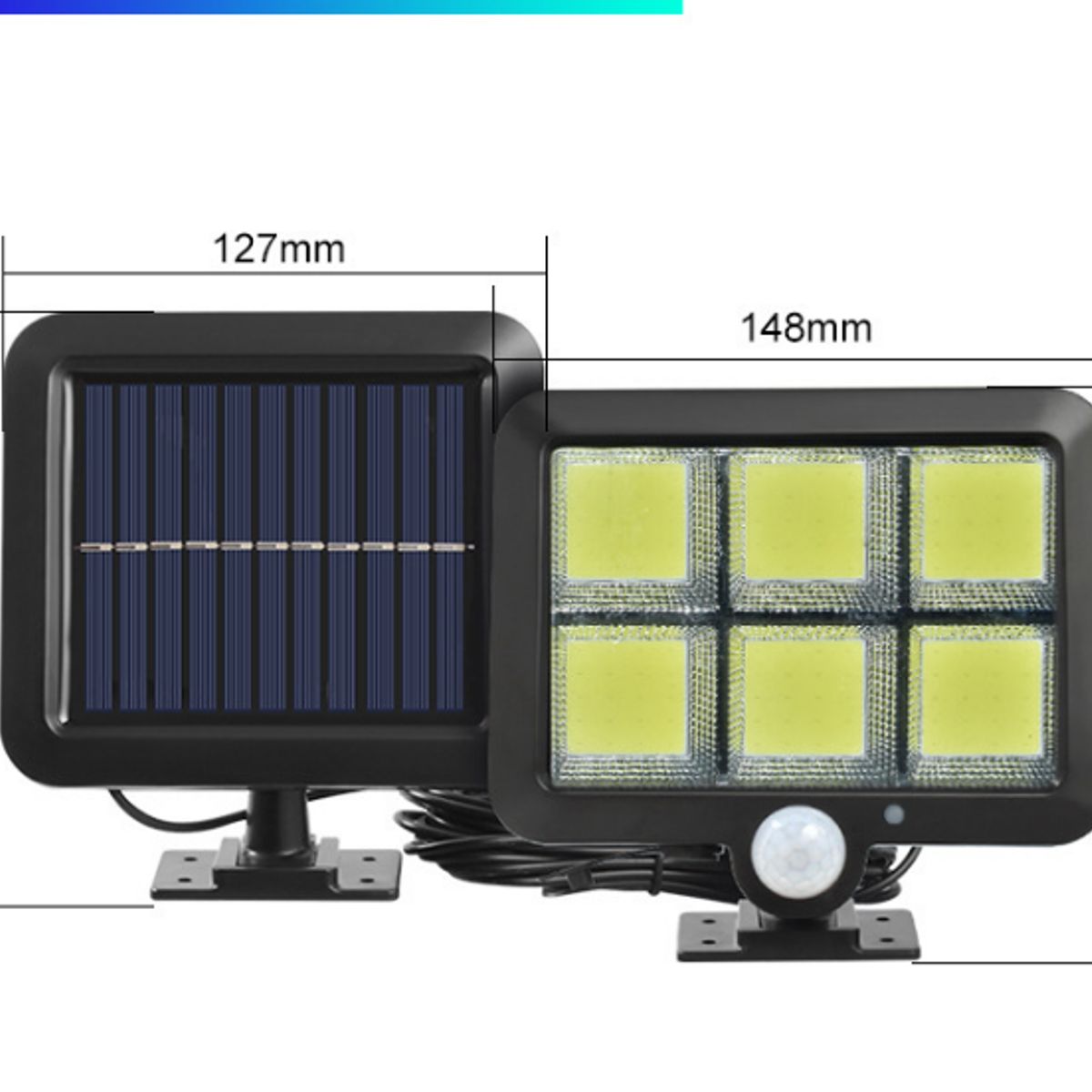 SEISA - Mini reflector con panel solar para jardín SMT-F120