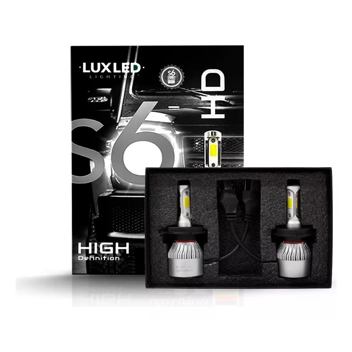 GENERICO - Kit Focos Led S6 Full Hd H4 Hight Definition Alta Baja Auto