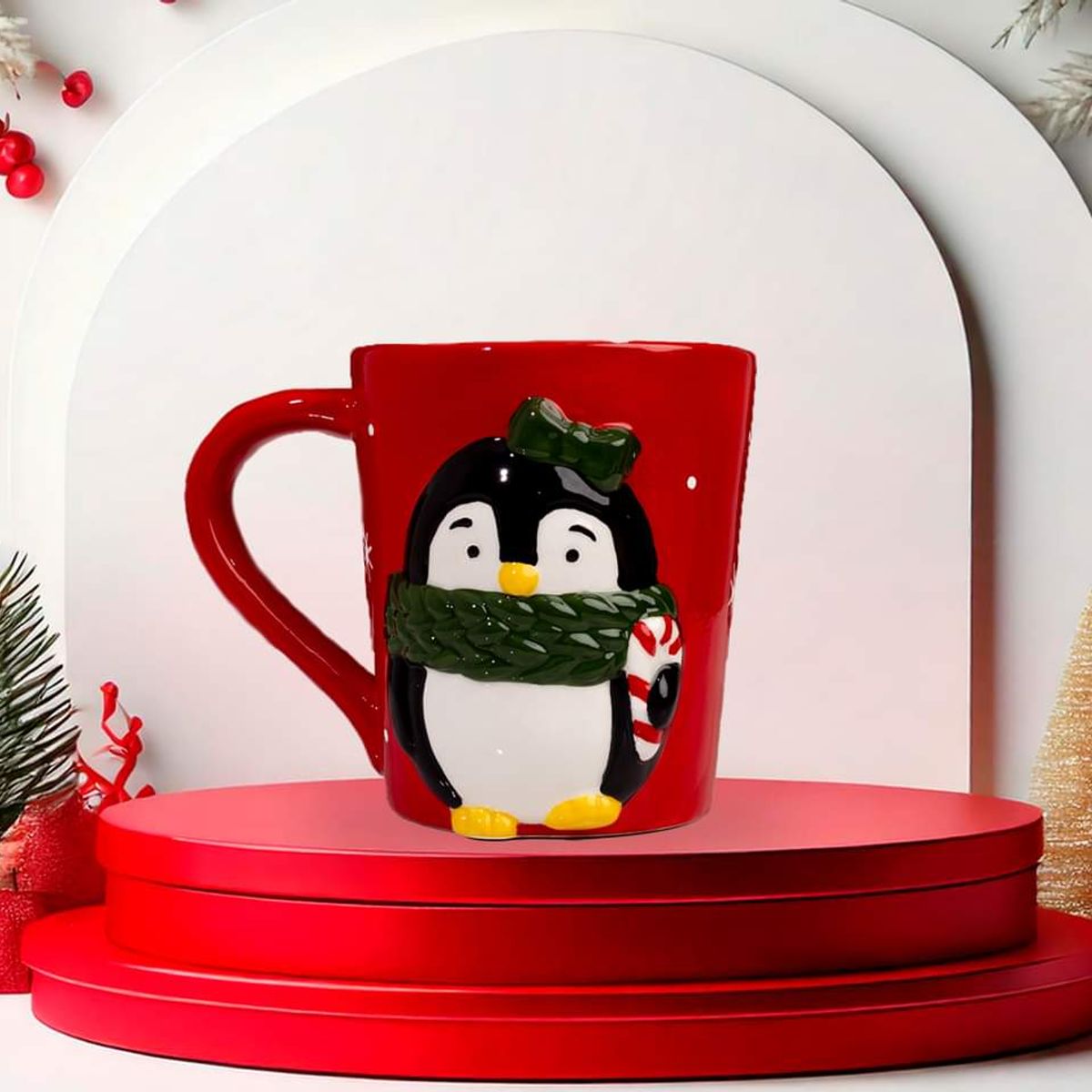 GENERICO - Taza Navideña de Pingüino