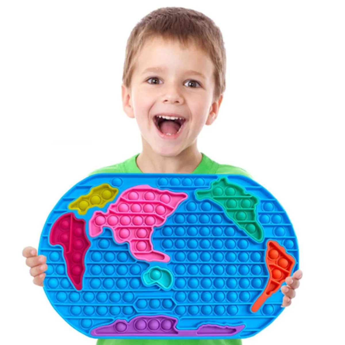 GENERICO - POP IT MAPA MUNDI JUGUETE DE ESTIMULACION