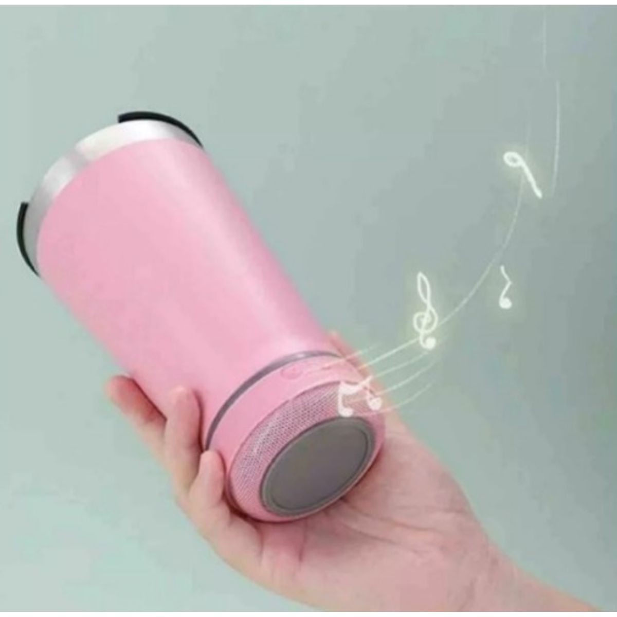 GENERICO - VASO TOMATODO TÉRMICO CON PARLANTE BLUETOOH ROSADO BEBÉ