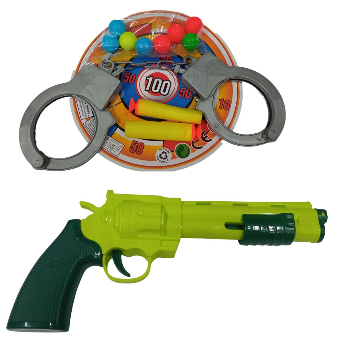 GENERICO - Pistola de juguete juego de grilletes y dardos