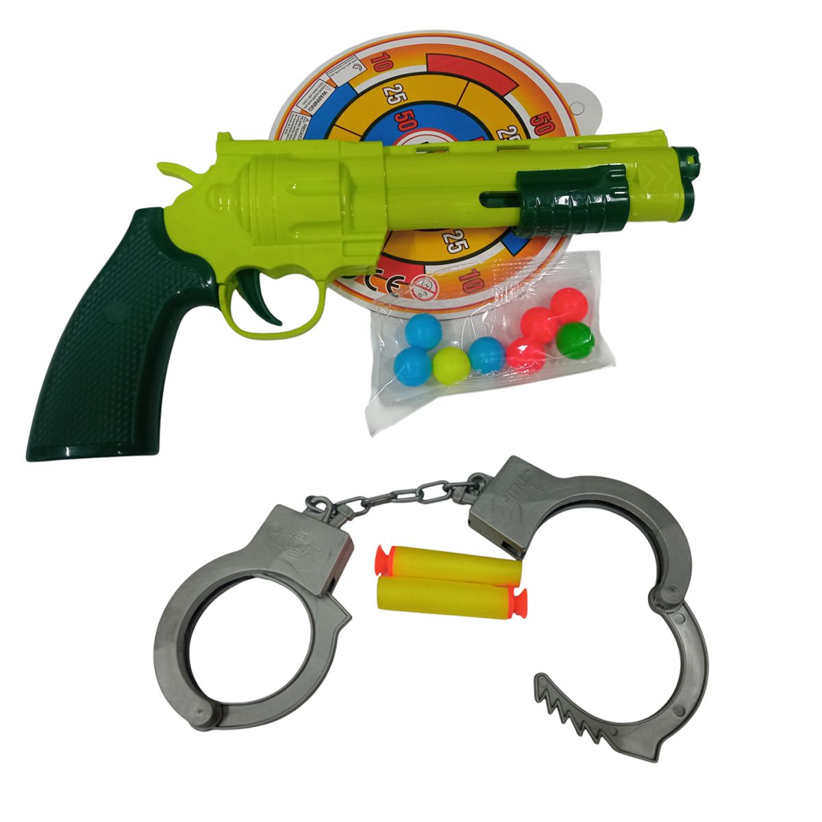 GENERICO - Pistola de juguete juego de grilletes y dardos