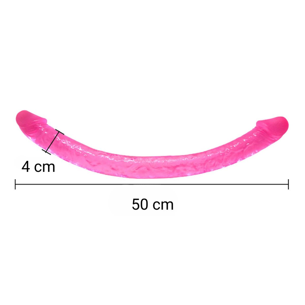 DR PINKY - Dildo Consolador Rosado Grueso Doble Pene Realista 50 x 4cm