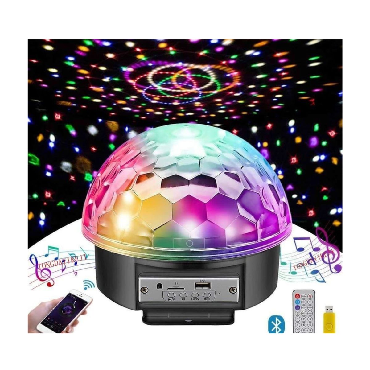 GENERICO - LUCES DISCOTECA CON PARLANTE Y BLUETOOH