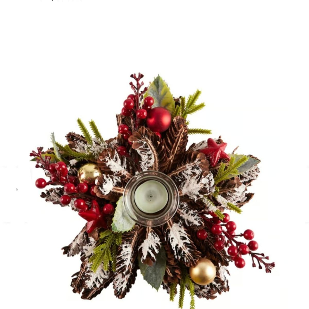 GENERICO - Centro de Mesa Estrella con una vela 26cm