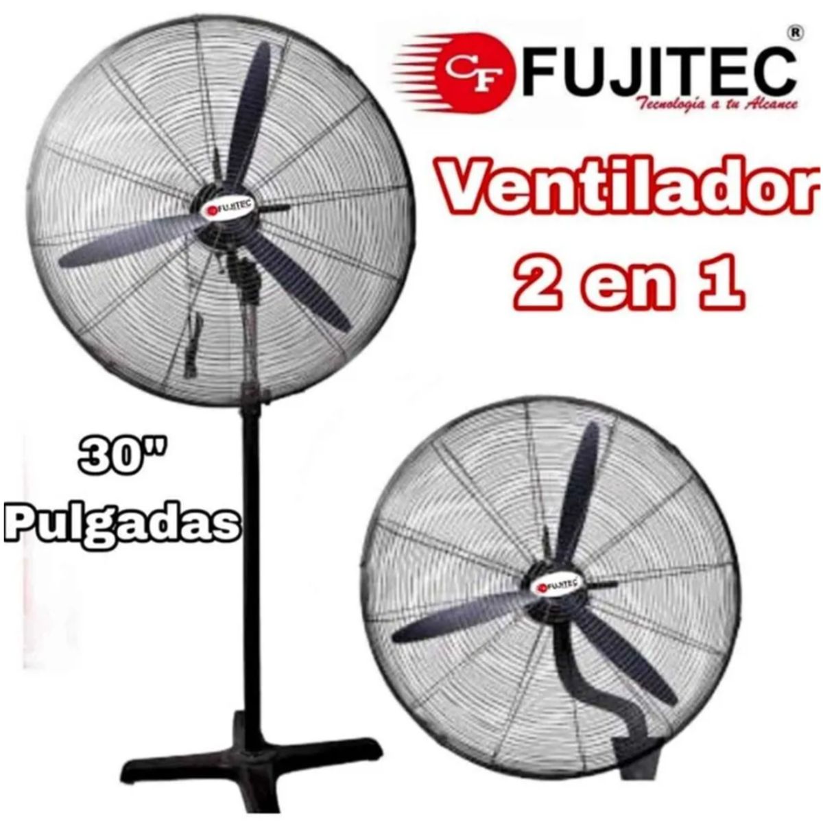 FUJITEC - VENTILADOR INDUSTRIAL   2 EN 1 FUJITEC  DE 30"  CF- 3002
